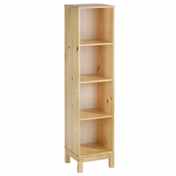 Etagère 4 niches LOGO bibliothèque étagère colonne en pin massif naturel