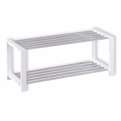 Etagère à chaussures ARINA 2 tablettes blanc