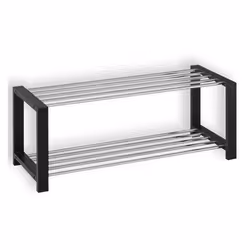 Etagère à chaussures ARINA 2 tablettes noir