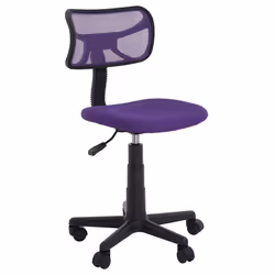 Chaise de bureau pour enfant MILAN fauteuil pivotant et ergonomique siège à roulettes avec hauteur réglable mesh violet