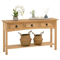IDIMEX Console Meuble SALSA Table dappoint en Bois Meuble de Rangement Entrée ou Salon avec 3 tiroirs en pin Massif