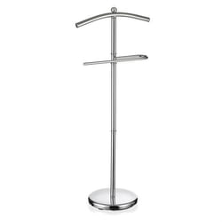 Valet de chambre JÖRG valet de nuit support pour vestes porte vêtements en métal chromé