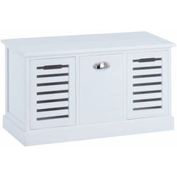 Banc de rangement trient, 3 caisses, blanc