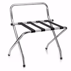Porte-valise SUITE en métal chromé accessoire de chambre hôtel pour sac et valise support valise support bagages pliable