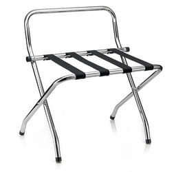 Porte-valise SUITE en métal chromé accessoire de chambre hôtel pour sac et valise support valise support bagages pliable