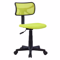 Chaise de bureau pour enfant MILAN fauteuil pivotant et ergonomique siège à roulettes avec hauteur réglable mesh vert