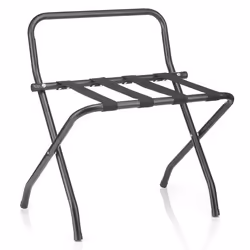 Porte-valise SUITE en métal noir accessoire de chambre hôtel pour sac et valise support valise et bagages pliable