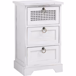 La table de nuit Irma ... ne passera pas inaperç ue avec son style shabby chic rustique dans votre chambre à coucher. Les 3 t ...