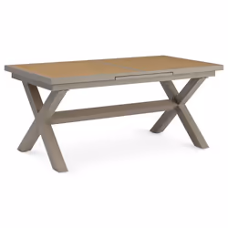 Table de jardin extérieur LAGOA L 180 cm extensible en aluminium pour 6-8 personnes facile dentretien