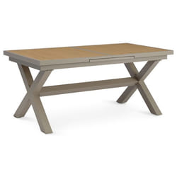 Table de jardin extérieur LAGOA L 180 cm extensible en aluminium pour 6-8 personnes facile dentretien