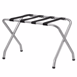 Porte-valise LUGGAGE en métal gris support-bagages accessoire de chambre hôtel pour sac de voyage et valise support valise