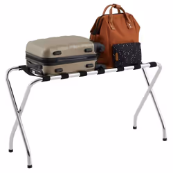 Porte-valise VOYAGE en métal chromé support-bagages accessoire de chambre hôtel pour sac de voyage et valise