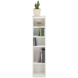 Tagère pour cd et dvd melodie, en bois - Blanc