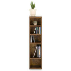 Étagère pour CD et DVD MELODIE en bois avec 5 étagères 21 x 88 x 20 cm Idéal pour rangements CD et DVD Semi-modulable Old style