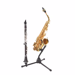 König & Meyer 14300-000-55 trépied et support pour instruments de musique Saxophone Noir