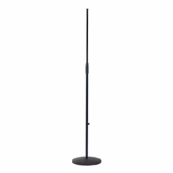 König & Meyer 26010.500.55, Pied de micro droit, Base arrondie, Noir, Acier, Fonte, 5/8"