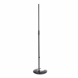 König &amp; Meyer 26045-300-55, Pied de micro droit, Base arrondie, Noir, Acier, Métal, 3/8"