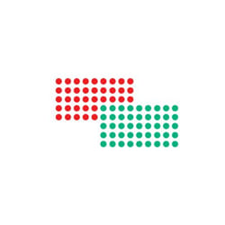 Franken UMZ P19/12 étiquette auto-collante Rond Amovible Vert, Rouge 1040 pièce(s)