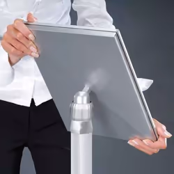 Franken BS0906 support de panneau et stand d'information A3 Aluminium Gris