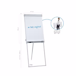 Franken FC43 chevalet de conférence et accessoires Autonome 670 x 950 mm Gris, Blanc
