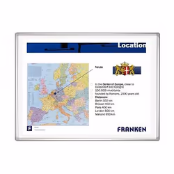 Franken PRO Plus, émail, Horizontalement/verticalement, Fixé, Magnétique, Revêtement anti-rayure
