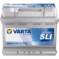 Batterie de démarrage Auto plomb sans entretien, livrée prêt à l'emploi. Tension : 12V Capacité : 60Ah Intensité de démarrage ...