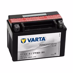 Varta Black Dynamic Powersports AGM YTX9-BS, Mat de verre absorbé, 8 Ah, 12 V, 135 A, Moto, Sans entretien