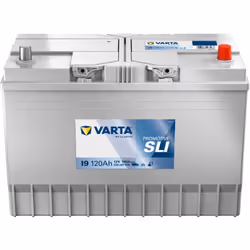 Batterie de démarrage de tracteur / tractopelle, livrée prête à l'emploi. Tension : 12V Capacité : 120Ah Intensité de démarra ...