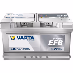 Batterie de démarrage Auto plomb sans entretien, livrée prêt à l'emploi. Tension : 12V Capacité : 75Ah Intensité de démarrage ...