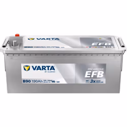 Batterie de démarrage Auto plomb EFB sans entretien, livrée prêt à l'emploi. Tension : 12V Capacité : 190Ah Intensité de déma ...