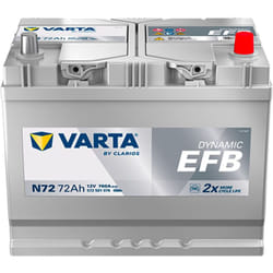 Varta - Batterie Blue Dynamic efb N72 12v 72ah 760A 572 501 076