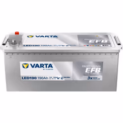 TYPE: LED190 / LED 190 (nouvelle version LFD180) TECHNOLOGIE: EFB TENSION: 12V CAPACITE:190Ah INTENSITE: 1050A DIMENSION: 513 ...