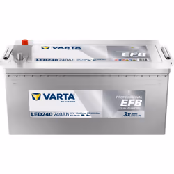 TYPE: LED240 / LED 240 (nouvelle version LFD230) TECHNOLOGIE: EFB TENSION: 12V CAPACITE:240Ah INTENSITE: 1200A DIMENSION: 518 ...