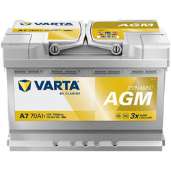 Varta Automotive Dynamic Agm (a7) 12 V 70 Ah 760 A - Batterie Humide Pour Systèmes Start-stop Et Xev - Batterie De Démarrage Pou
