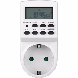 TS Electronic 45-19801, Programmateur journalier/hebdomadaire, Blanc, Analogique, Boutons, 12h/24h, IP20