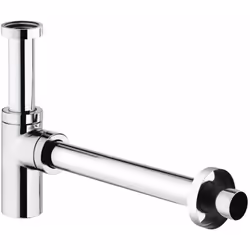 G 1 1/4 x 32 mm avec coude d’évacuation 330 mm avec rosace tube plongeur ajustable jusqu’à 120 mm avec fermeture de nettoyage