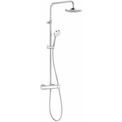 Logo - Set de douche Dual Shower System avec thermostat, 20 cm, chrome 6809505-00 - Kludi