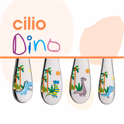 Cilio - Couverts Enfants Dino 4 Pièces