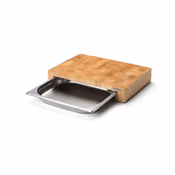 Continenta 4026 planche à découper pour cuisine Rectangulaire Bois Acier inoxydable, Bois