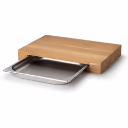 Planche à découper en bois de Chêne avec tiroir en acier inoxydable - Pour les grands - Pour la cuisine - Planches à découper