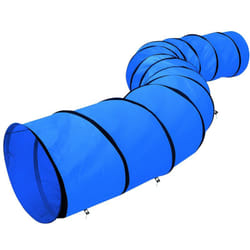 Yaheetech - Chien Tunnel Entraînement Agility 546 x 50 cm Pliable 12 Piquets Portable et Sac de Transport Bleu