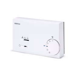 enquête Technique bimétallique avec retour thermique 5 - 30 °C, AC 230 V, 1 WE, 6 A. Marche/arrêt, ventilateur rapide/moyen/l ...