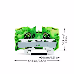 Wago 2010-1207 bornier Vert