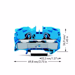 Wago 2016-1204 bornier Bleu