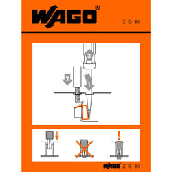 Wago 210-186 étiquette auto-collante Rectangle Noir, Orange, Blanc