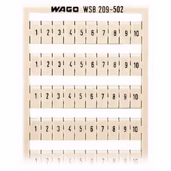 Wago 209-502, Marqueurs de bornier, Blanc, 5 mm, 7,8 g