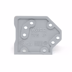 Wago 745-100, Séparateur de bornier, Gris, 1,5 mm, 22,9 mm, 19 mm, 0,452 g
