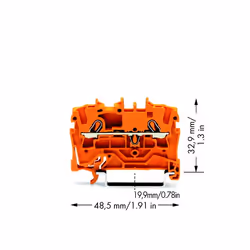Wago 2002-1202 bornier Orange
