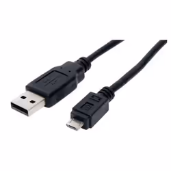 S-Conn 1.8m USB2.0 A- microUSB2.0 B, 1,8 m, USB A, Micro-USB B, USB 2.0, Mâle/Mâle, Noir