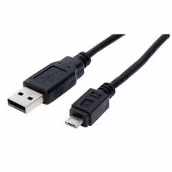 S-Conn 3m USB2.0 A- microUSB2.0 B, 3 m, USB A, Micro-USB B, USB 2.0, Mâle/Mâle, Noir